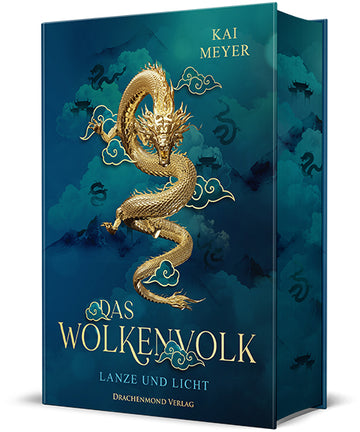 Das Cover zeigt mittig einen chinesischen Drachen, darunter befindet sich der Titel. Beides ist gold dargestellt und befindet sich auf dunkelblauem Hintergrund.